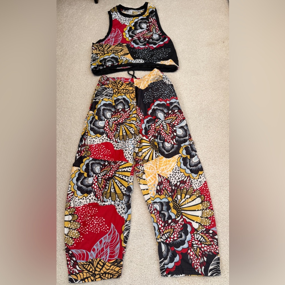 FP Movement by Free People Wildflower retro game day pants and matching tank